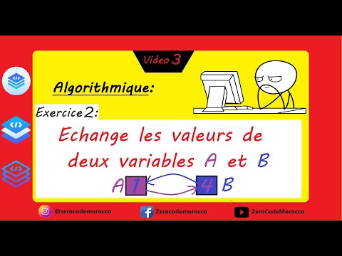 Algorithmique #6 :  L'échange des valeurs de deux variables (Exercice2) [darija]