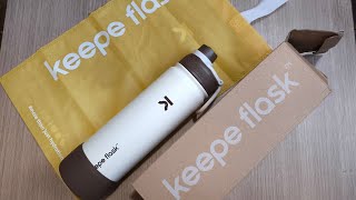 Unboxing of Keepe Flask Vacuum Insulated Tumbler in Pale Wheat/22oz