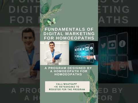 Fundamentals of Digital Marketing for Homoeopaths - A program created by a homeopath for homeopaths