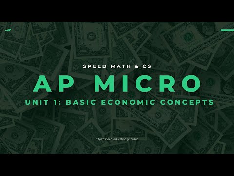 Unit 1: Basic Economic Concepts - AP MICRO / AP MACRO