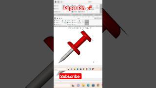 Paper Pin 📌 designed in solidworks #solidworksforbeginners #viral #trending #3dmodelling #cadskills
