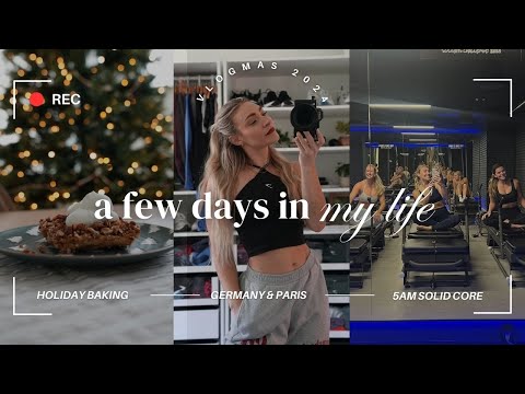 VLOGMAS 2 | 5am solid core, early morning routine, holiday baking, living in europe