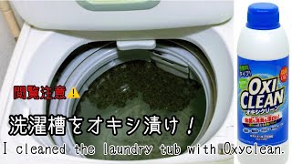 オキシクリーンで洗濯槽をオキシ漬けしてみた【年末大掃除】I cleaned the laundry tub with Oxyclean.