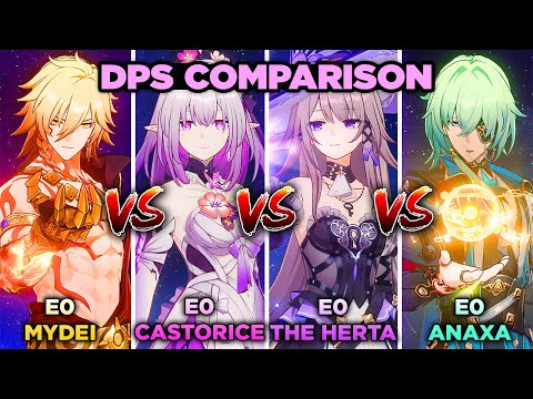 NEW UPDATE! E0S1 Castorice vs E0S1 The Herta vs E0S1 Mydei | E0S1 DPS Showdown - Honkai: Star Rail