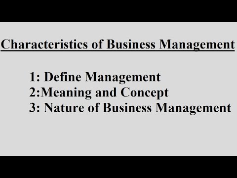 Characteristics of Business Management  | Define Management | By iqra nawaz | BBA MBA M.com B.com