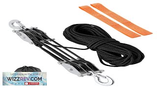 4400 lbs Rope Hoist Pulley System Block and Tackle 5:1 Lifting Ratio Review