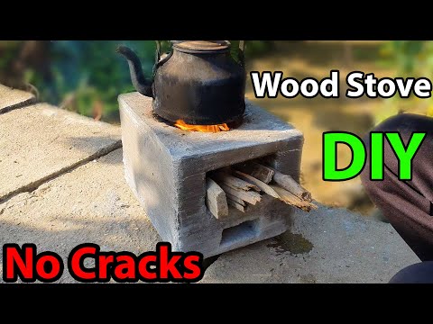 Make Smokeless Wood Stoves, Styrofoam Molds and Heat Resistant Concrete