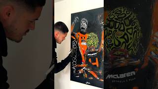 My Lando Norris painting 🎨 #f1 #LandoNorris #F1Art #Formula1 #McLaren #canvaspainting  #Lando