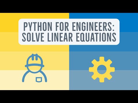 How to solve linear equations using Python || Python for engineers