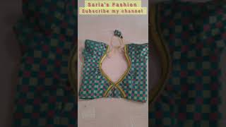 Paan gala Blouse design || cotton Blouse back neck design || #shots #laceblousedesign