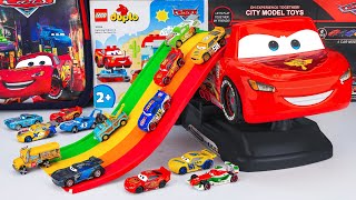 Unboxing Disney Cars Tomica Race in Driving McQueen | Disney Pixar Cars Unboxing Review ASMR