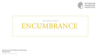 Encumbrance- Technical Term
