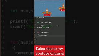 C program to find Sum Of Number || C programming language || #shorts #harrybhai #coding #code