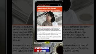 Scam Proceeds Flow Through Singapore Accounts, Woman Jailed