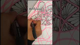 🌿🌺ZENTANGLE ART🌺🌿#artsbyhena #shorts #zentangle #zendoodles #doodleart #zentanglepatterns