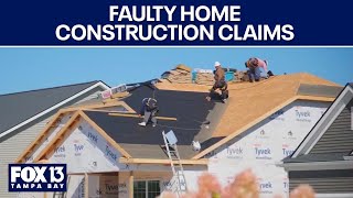 Faulty home construction claims