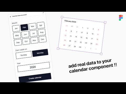 Add real dates to calendars in Figma