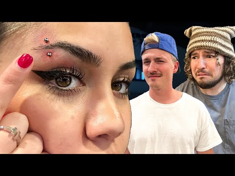 Getting My Eyebrow Pierced + FRIENDS REACT