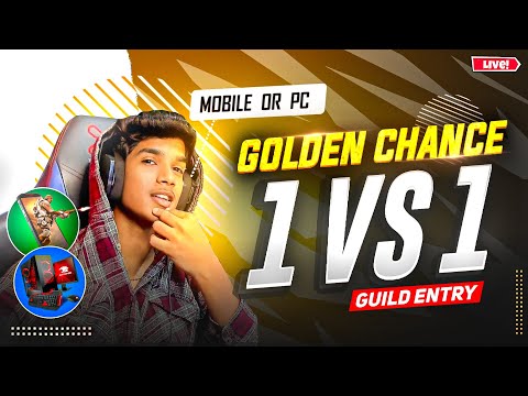 😭DHANUSH FF IS BACK🔥LIVE🔴| 1 V 1 GUILD ENTRY🥵 | MOBILE OR PC💻 | FREE FIRE IN TELUGU #dfg #freefire