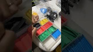 Refilling heat shrink Tubing #wiring  #insulation #heatshrink #electronic #electrician #safety #fyp
