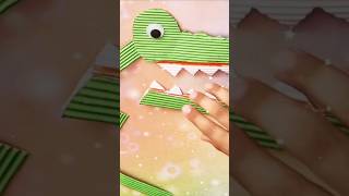 It Bites! 🐊 Super Easy Crocodile Craft!😍   #kidscrafts #creativekids
