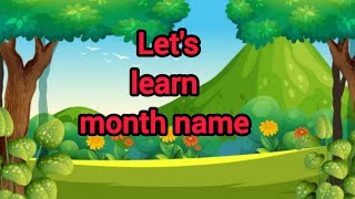 12 months name। Name of month's। महीनों के नाम । Month's Name for kids Month name english।