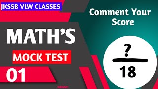 JKSSB VLW MATHS MOCK TEST