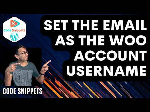 Set the email as the Woo Account Username - Code Snippets