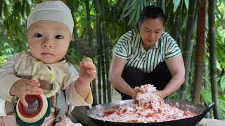Cooking Tomatoes for Animals - Weeding in the Garden | Ly Thi Ca