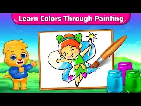 Learn color names by painting color Learning for kids