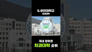 국내 치대 순위 TOP 10 | 🔥국내 주요 10개 치과대학 순위 한방에 정리!!🔥 #shorts