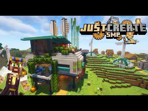 I Built a Solarpunk Starter Base in Minecraft Create Mod! Just Create SMP