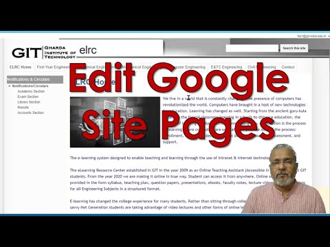 Update Gogle Site (ELRC) Pages