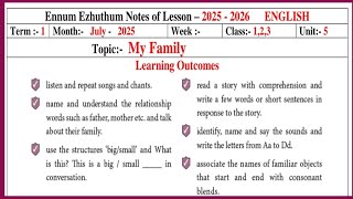 Class (1-3), July lesson plan