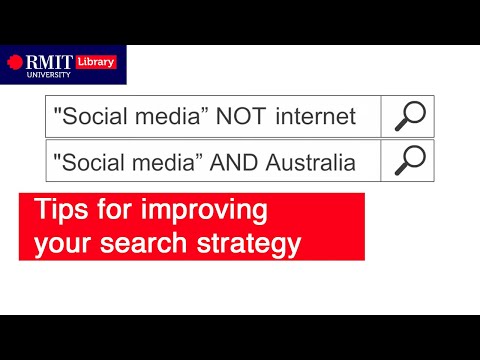 Tips for improving your search strategy