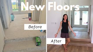 Before and after FLOORS | House remodel update & getting DUCKS | Flooret LVP floors
