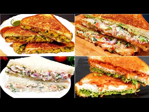 4 Bread Sandwiches Recipe Ramadan 2025 Iftar Special | Quick & Easy Sandwich Recipes | Ramadan 2025