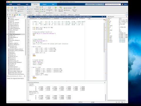 Basic Gauss-Seidel and Jacobi iterative methods explained in Matlab (or Octave)