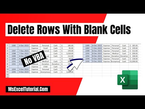 How to Delete Rows With Blank Cells in Excel Without Using VBA