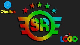 How to make professional SR Letter logo design in pixellab | Sr letter logo design pixellab