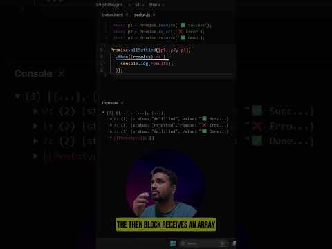 What is promise allsettled in Javascript in 60 seconds | javascript interview questions and answers