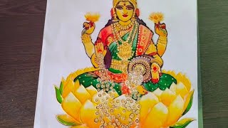 glass painting of goddess Mahalakshmi