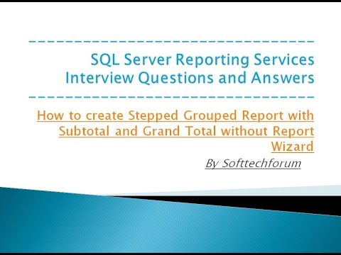 How to create Stepped Grouped Report with Subtotal and Grand Total in SSRS || SSRS Interview PART 12