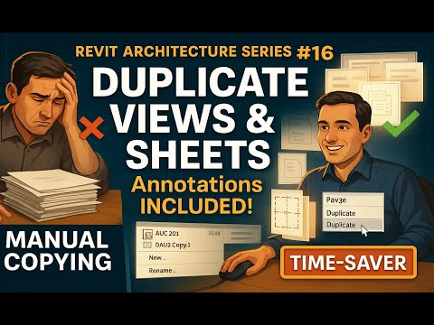 Revit Architecture Series #16 – Duplicate Views & Sheets Like a Pro With Annotations