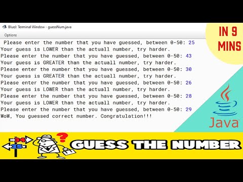 Make a Java game - guess the number | In 9 minutes | with Basic java knowledge