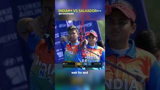 India vs Salvador in Compound mixed Team in World Cup final 2025 🔥🎯 #archeryworldcup