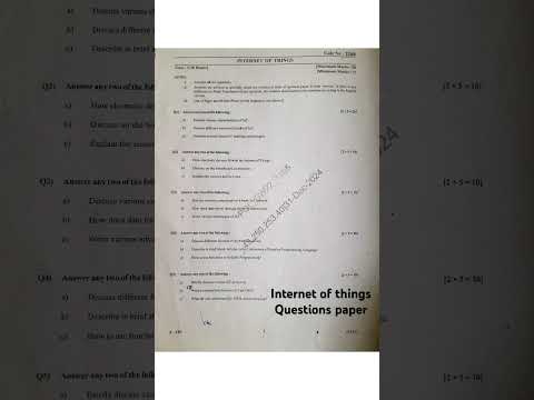 Internet of things PYQ paper 📃|polytechnic |#learning #internet#exam