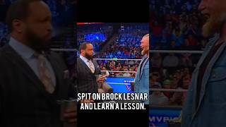 MVP Spit on Brock Lesnar and learn a lesson. #shorts #wwe #wrestling #legend #brocklesnar #mvp