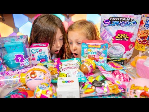 Silly Surprise Toys for Girls Blind Bags & Slime Surprise Eggs with Chloe & Emily Kinder Playtime