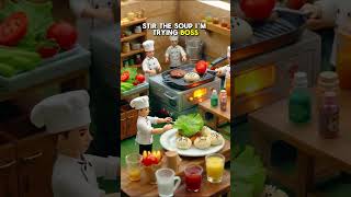 Tiny Kitchen Chaos #quicklaughs #snackablehumor #viralvideo #comedyshorts #video #funnyvideos